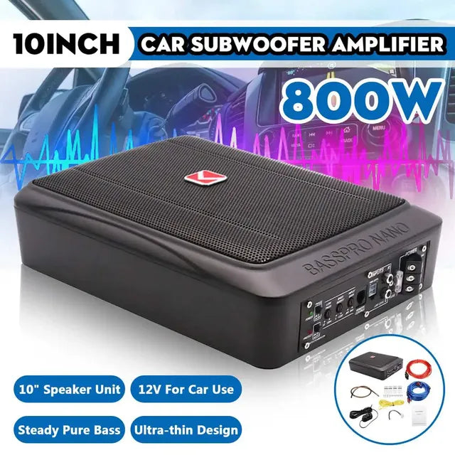 Apophis 800W Ultra-Slim Under-Seat Car Subwoofer | RGB Ambience | Pro-Audio Bass
