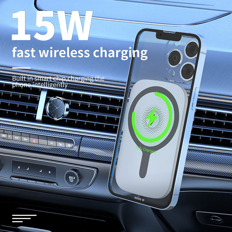 Apophis MagSafe Compatible Magnetic Car Wireless Charger - 15W Fast Charging