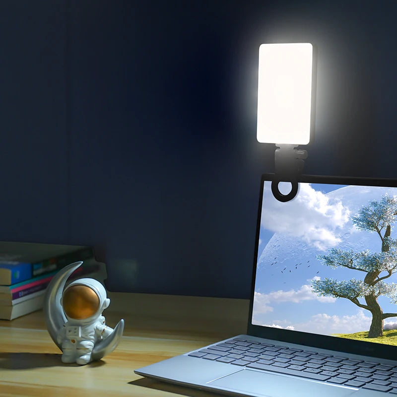 Mini Focus Selfie , Rechargeable Cell Phone Camera Fill Light 7 Modes