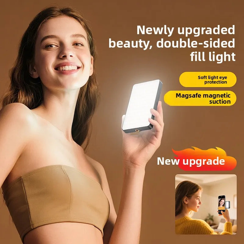 M19 Magnetic Fill Light LED Handheld Lamp for All Phones/Cameras, Ideal for Meetings, Photography, Live Streaming &Vlog Shooting