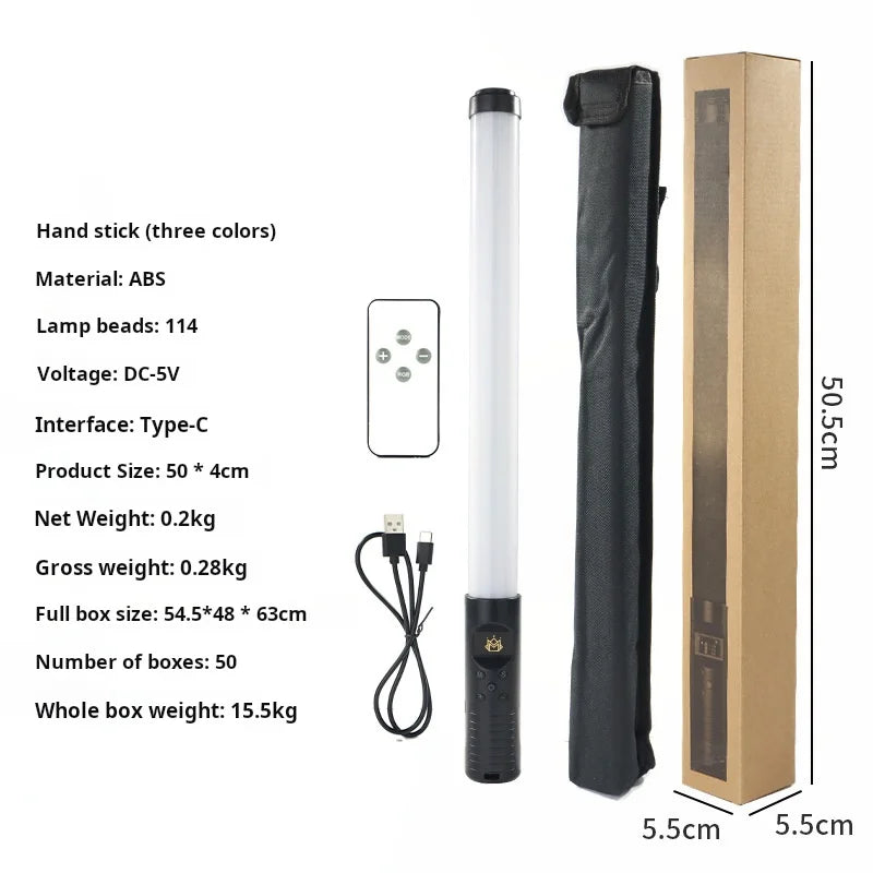 Portable RGB LED video Fill light stick -