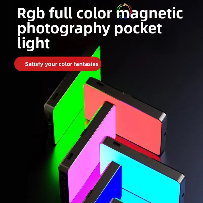 Portable Magnetic Mobile Phone Fill Light RGB Fill Light For Phone Camera Professional Live Stream Video Photography Lighting