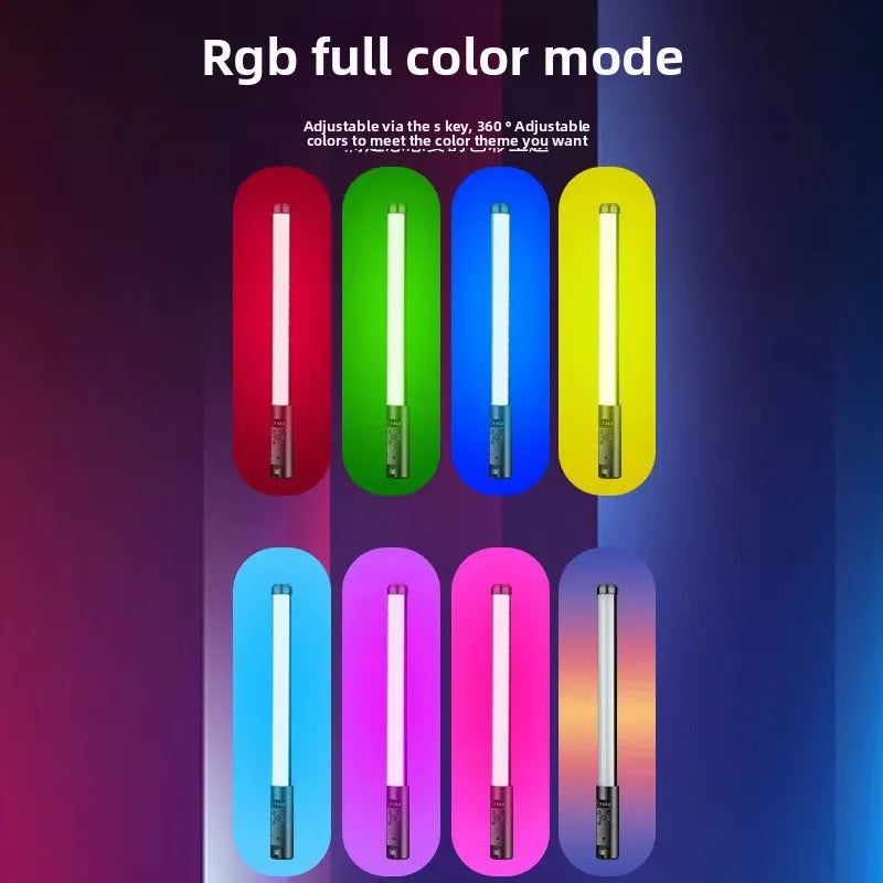 RGB Full Color LED Light Stick | Handheld Dimmable Fill Light | USB Rechargeable, Indoor Shooting/Outdoor Live Streaming Lamp