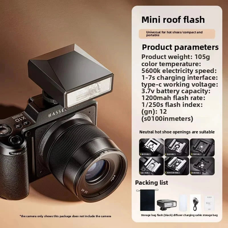 Mini Camera Top Flash External Hot Shoe Fill Light for Sony Canon SLR Nikon Fuji Panasonic - Photography Lighting Accessory apophis