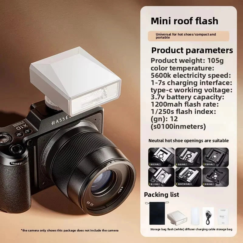 Mini Camera Top Flash External Hot Shoe Fill Light for Sony Canon SLR Nikon Fuji Panasonic - Photography Lighting Accessory apophis