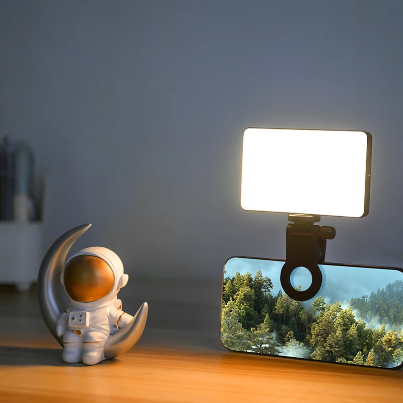 Mini Focus Selfie , Rechargeable Cell Phone Camera Fill Light 7 Modes