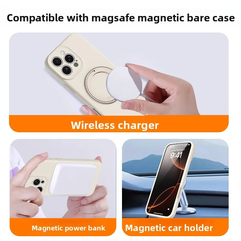 Magnetic Metal Phone Stand | 360° Rotation,Multi-Functional