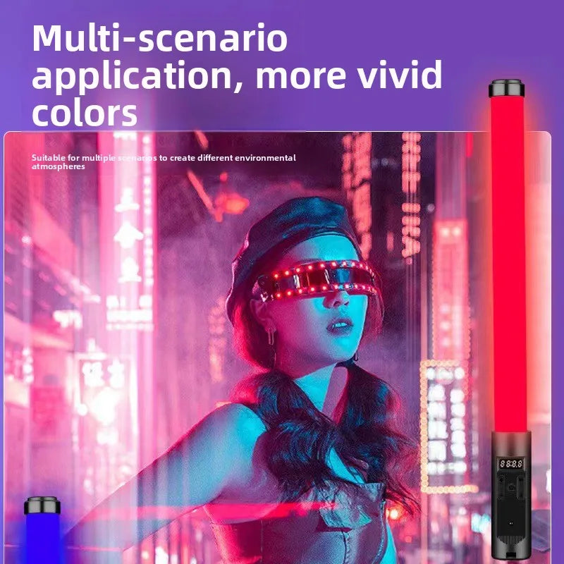 RGB Full Color LED Light Stick | Handheld Dimmable Fill Light