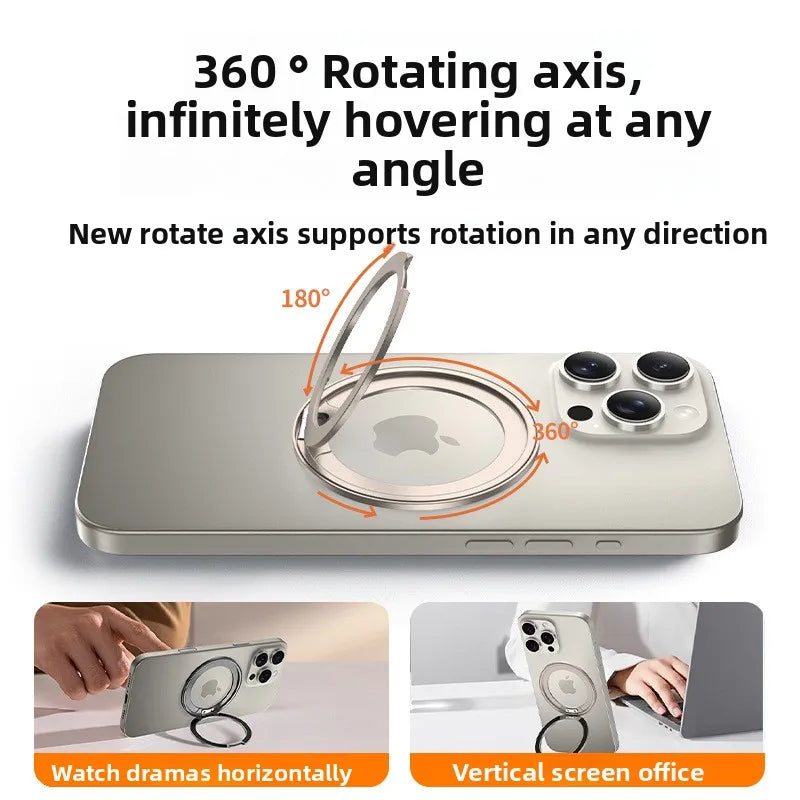 Magnetic Metal Phone Stand | 360° Rotation,Multi-Functional