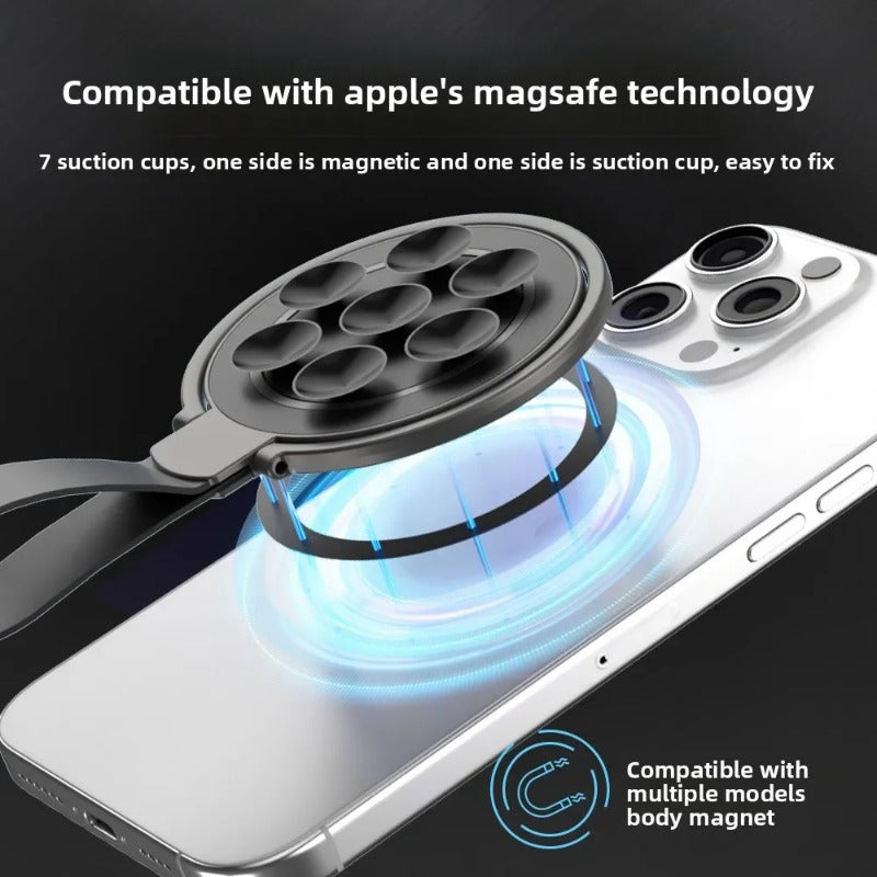 MagSafe Magnetic Ring Phone Stand | Silicone Suction Cup