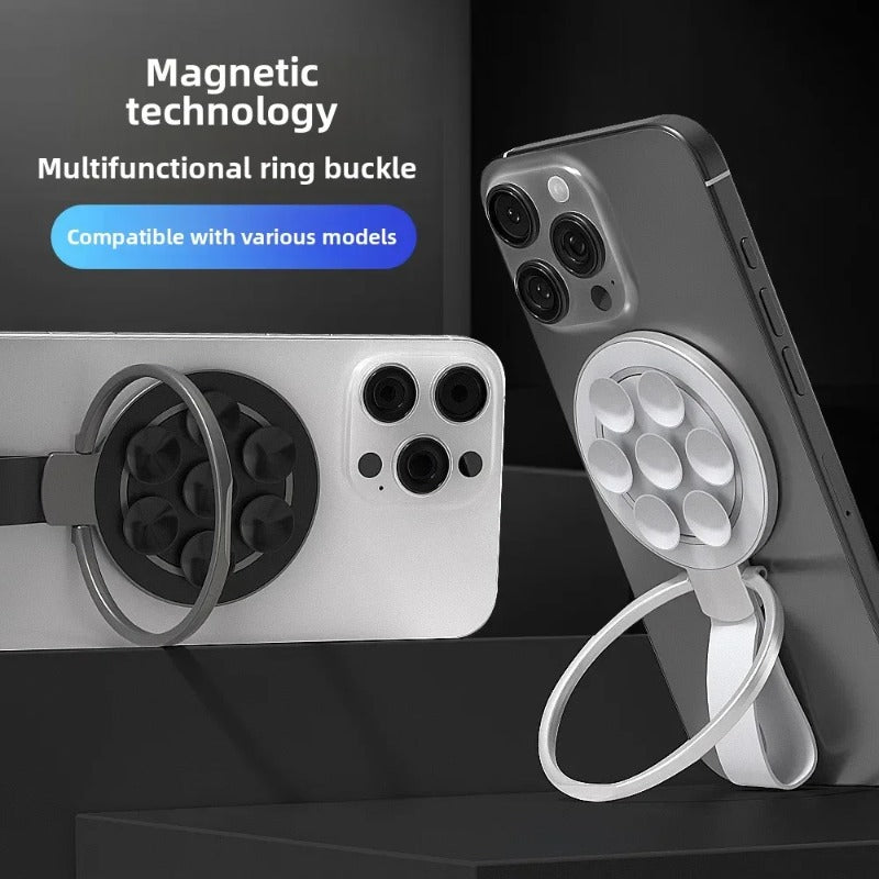 MagSafe Magnetic Ring Phone Stand | Silicone Suction Cup
